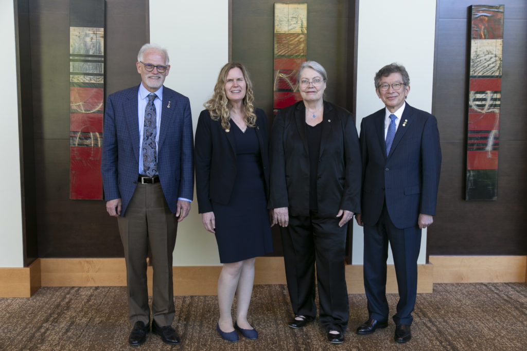 (Left to right) Thomas Coughlin, Kathleen Kramer, Maike Luiken, and Kazuhiro Kosuge are running for 2023 President-Elect.